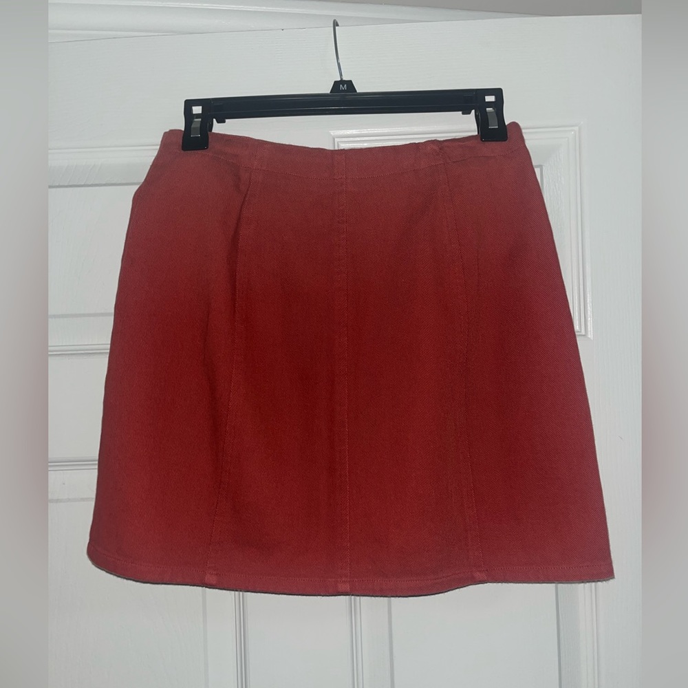 Burnt orange button up skirt - Picture 2 of 3